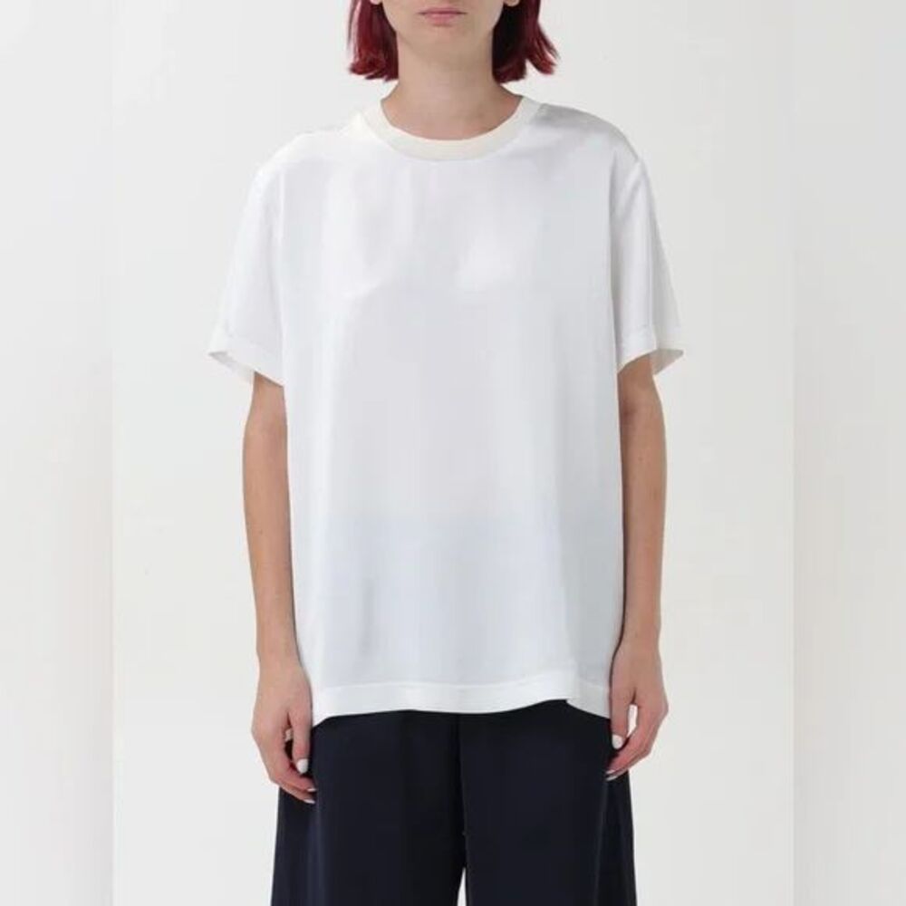 FABIANA FILIPPI T-shirt woman white I 52/XXXL cotton/Linen made in Italy
